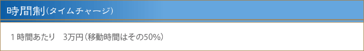時間制（タイムチャージ）
